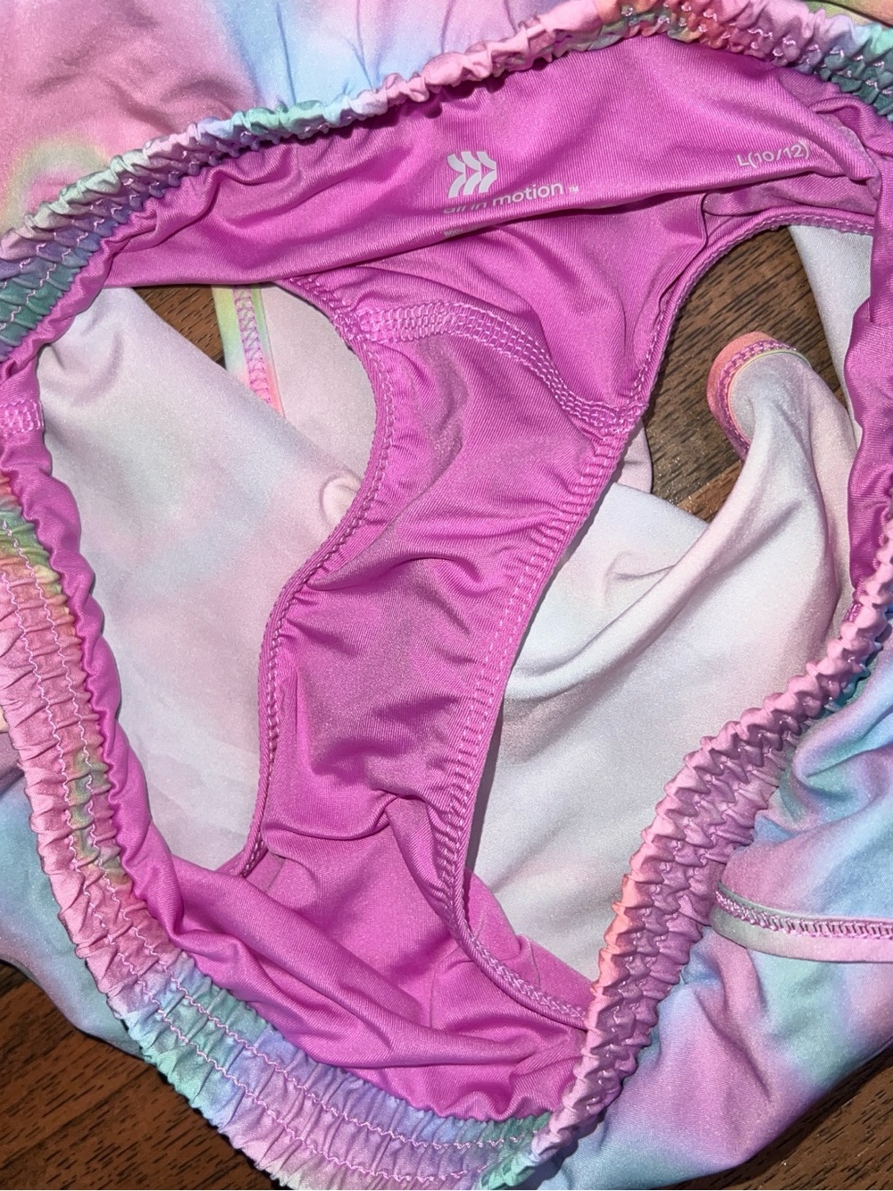 all in motion Pastel Tie-Dye Athletic Shorts - Pink, Mint, Yellow - Picture 4 of 4